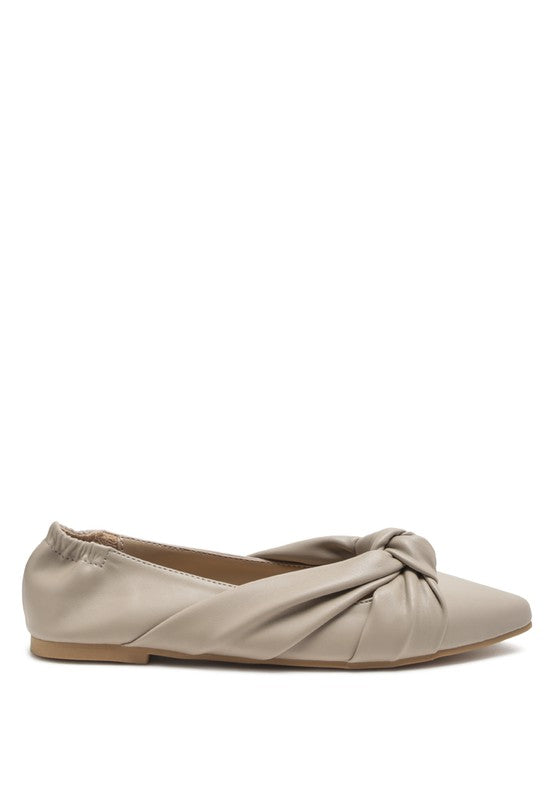 Knot Elasticated Ballet Flats