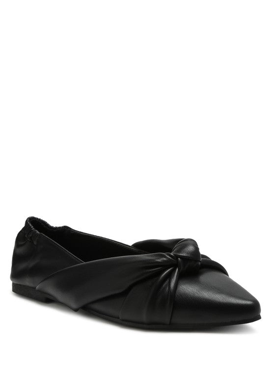 Knot Elasticated Ballet Flats