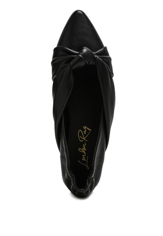 Knot Elasticated Ballet Flats