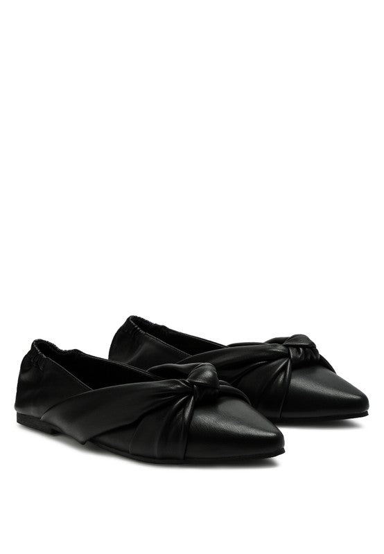 Knot Elasticated Ballet Flats