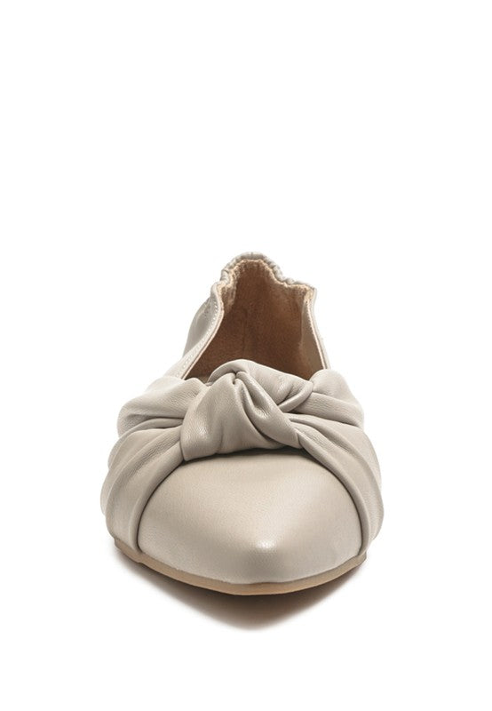 Knot Elasticated Ballet Flats