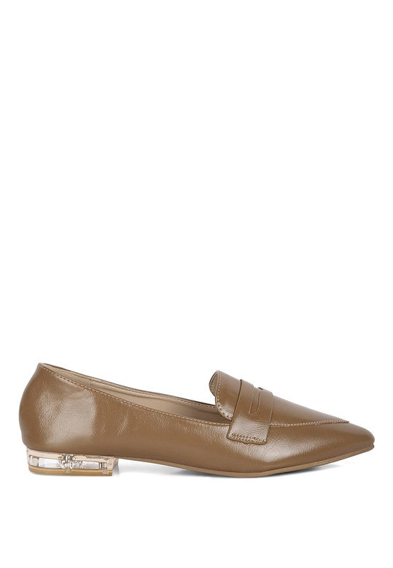 PU Pointed Toe Loafers