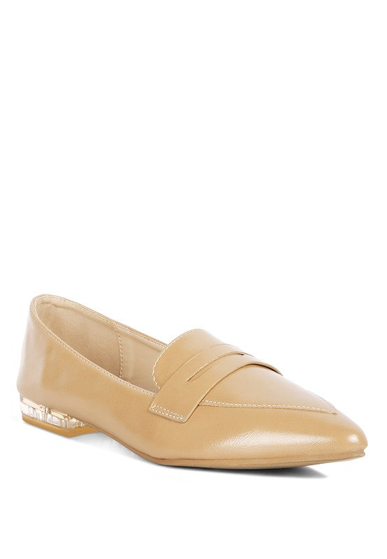 PU Pointed Toe Loafers