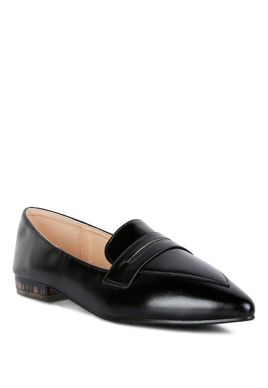 PU Pointed Toe Loafers