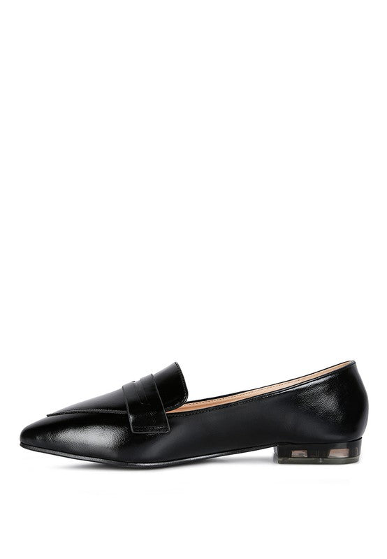 PU Pointed Toe Loafers