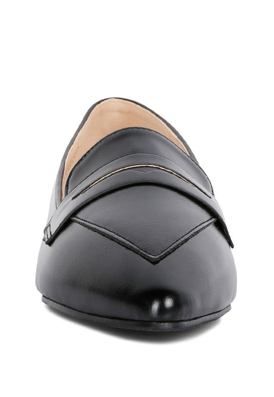 PU Pointed Toe Loafers