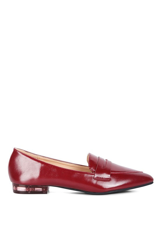 PU Pointed Toe Loafers
