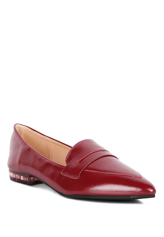 PU Pointed Toe Loafers