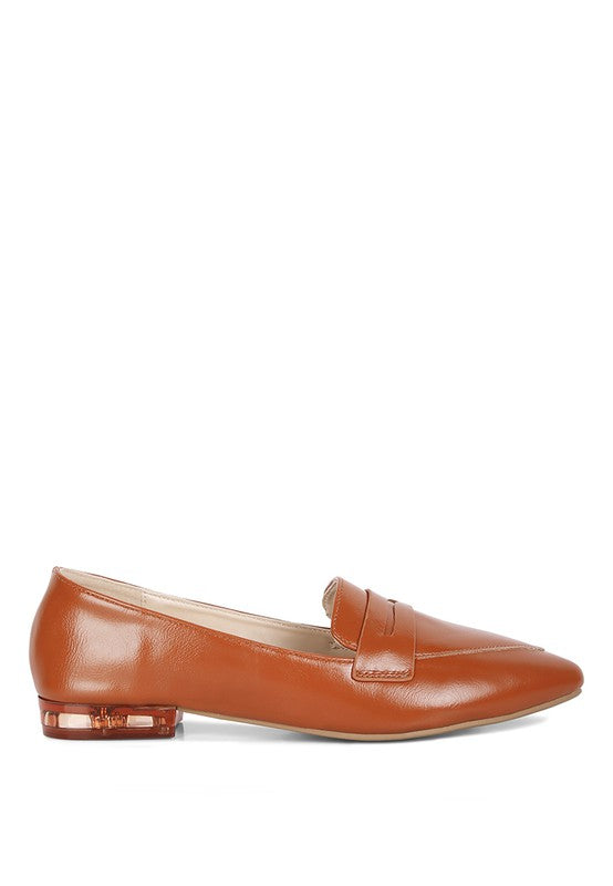 PU Pointed Toe Loafers