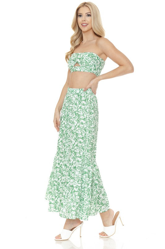 Floral Skirt Set