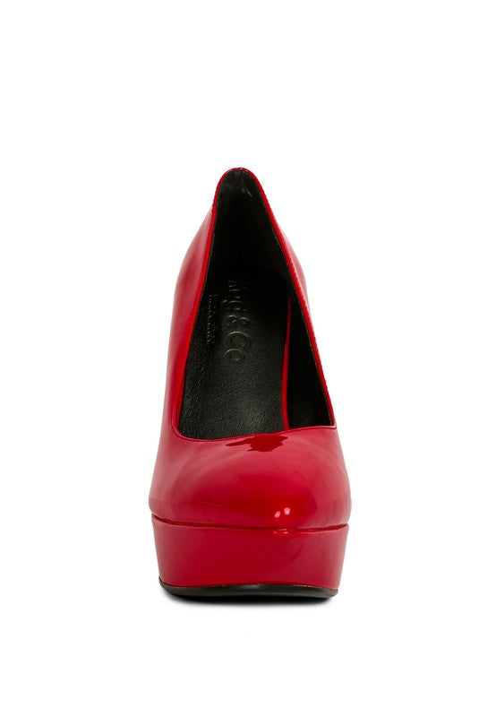 Patent Stiletto Platform Sandals