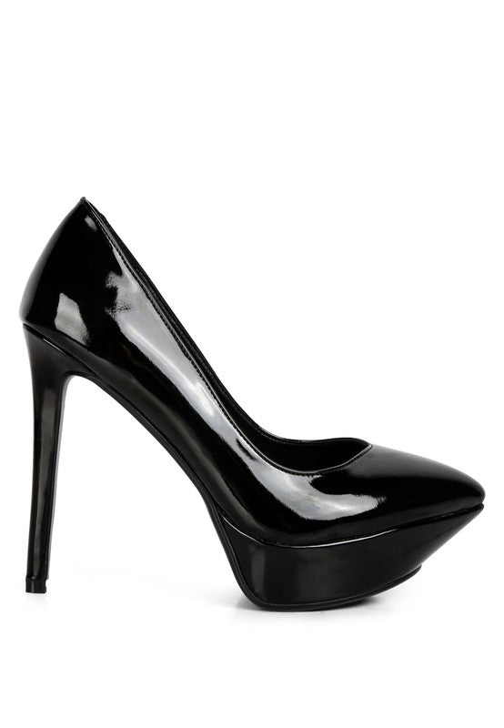 Patent Stiletto Platform Sandals