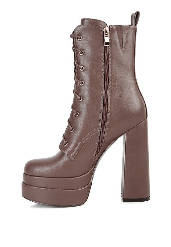 High Block Ankle Boots