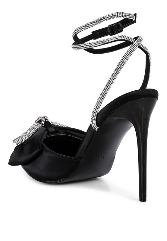 Rhinestone Heeled Pumps