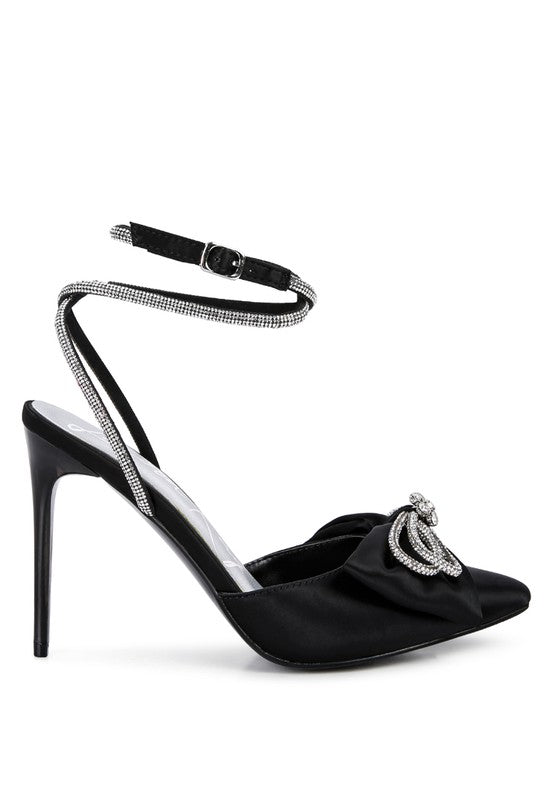 Rhinestone Heeled Pumps