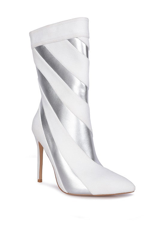 Two-Tone Metallic Boots