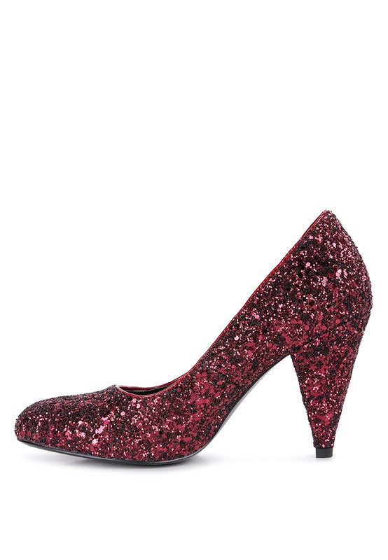 Glitter Conical Pumps