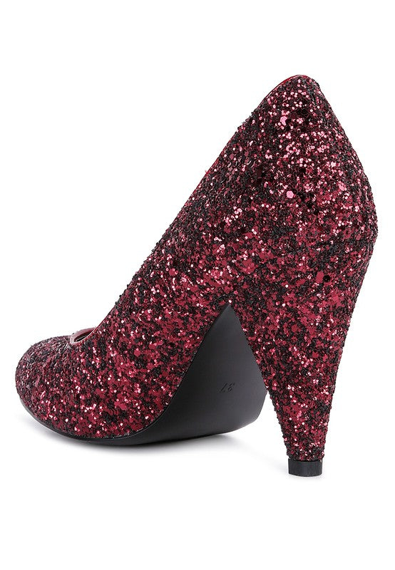 Glitter Conical Pumps