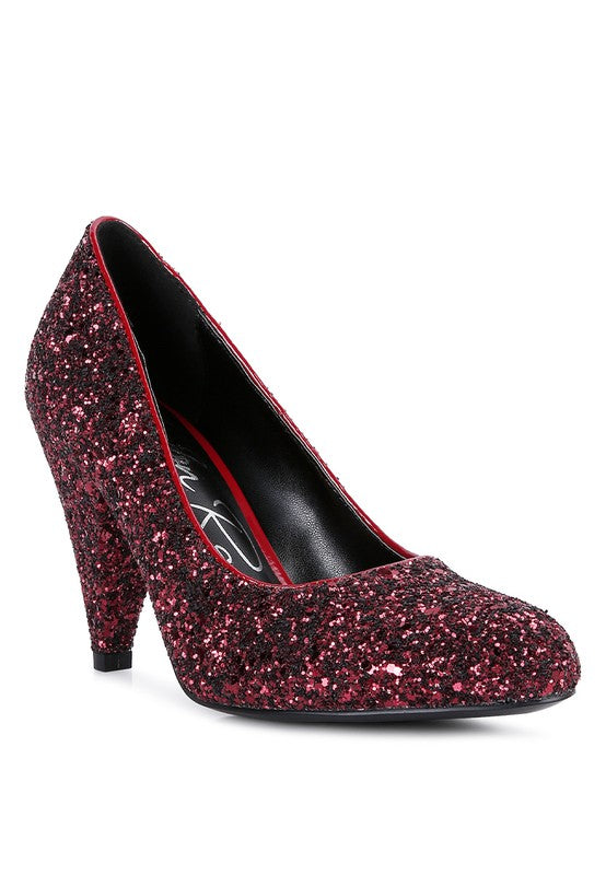 Glitter Conical Pumps