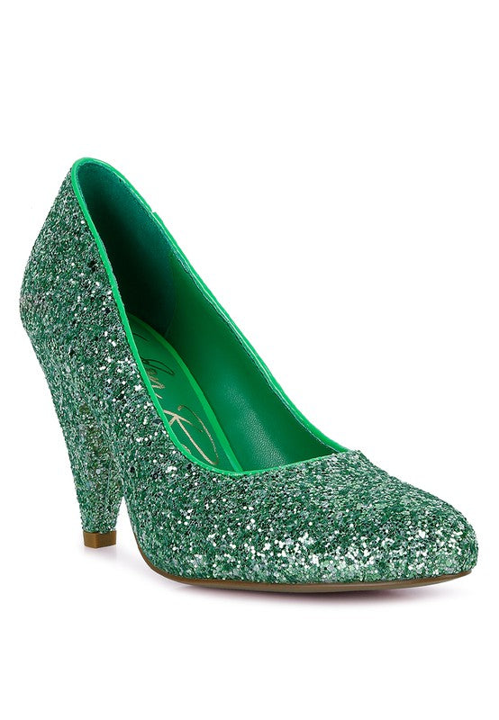 Glitter Conical Pumps