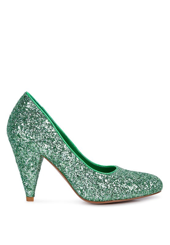 Glitter Conical Pumps