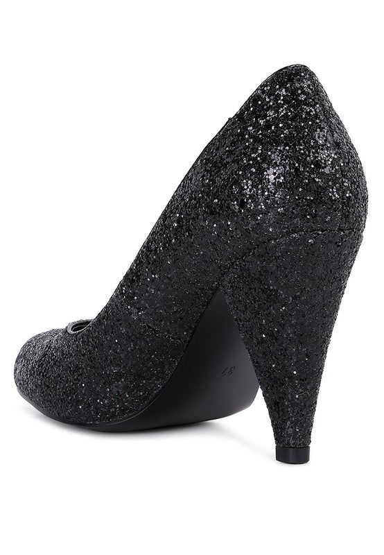 Glitter Conical Pumps