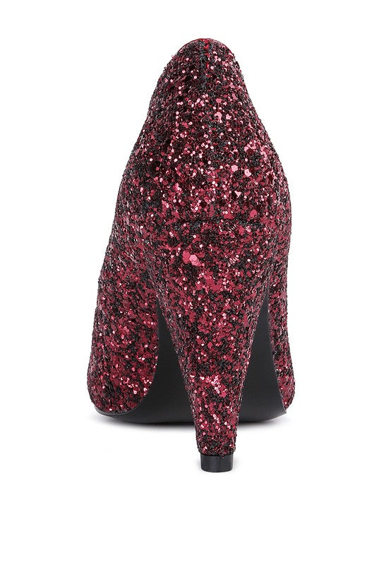 Glitter Conical Pumps