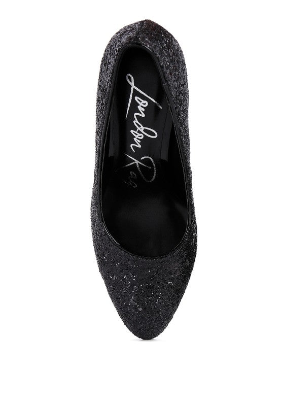 Glitter Conical Pumps