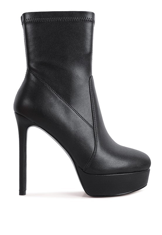 Faux Leather Ankle Boots