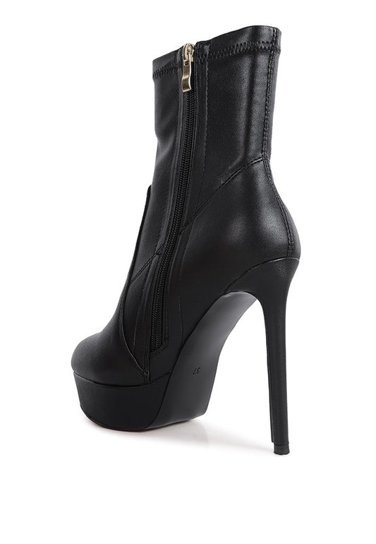 Faux Leather Ankle Boots