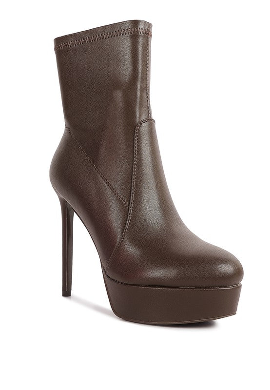 Faux Leather Ankle Boots