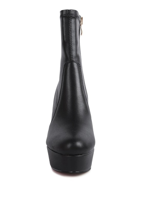 Faux Leather Ankle Boots