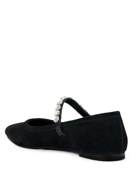 Suede MaryJane Flats