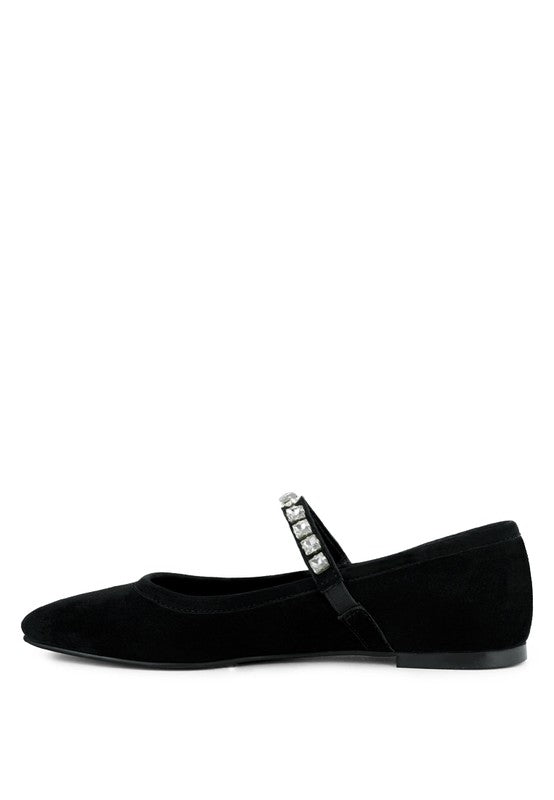 Suede MaryJane Flats