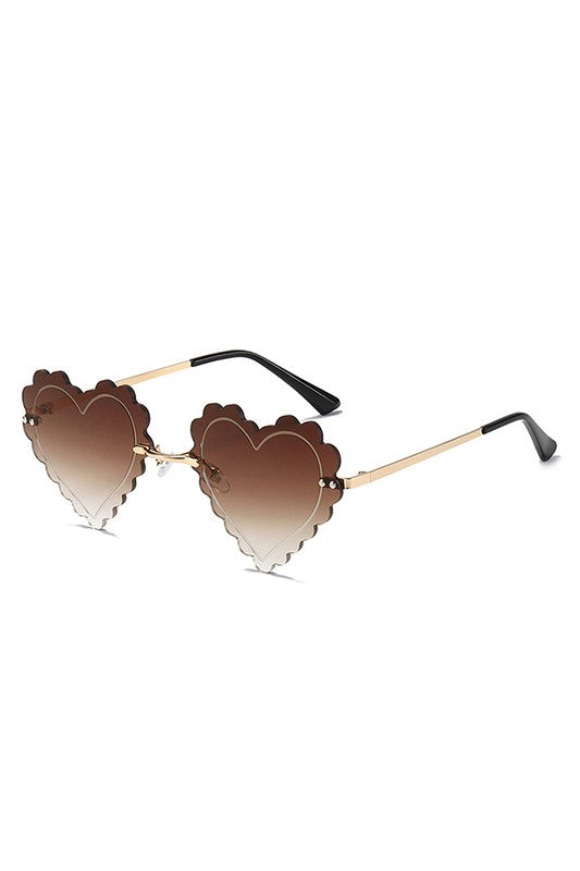 Rimless Heart Sunglasses