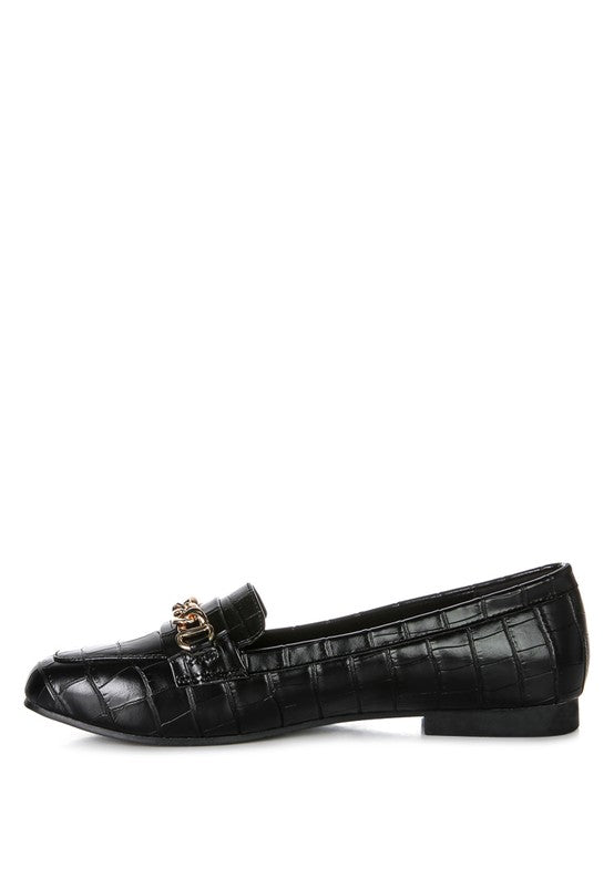 Metail Chain Loafers