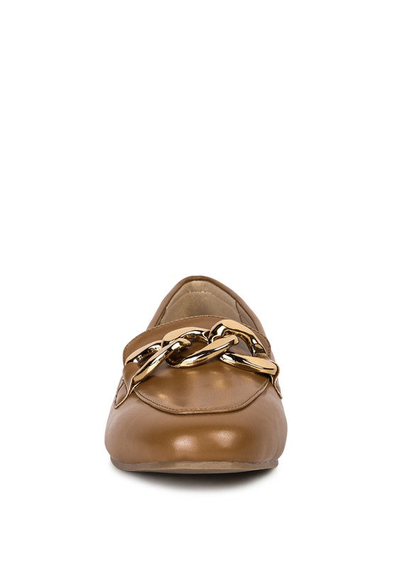 Chunky Metal Chain Loafers