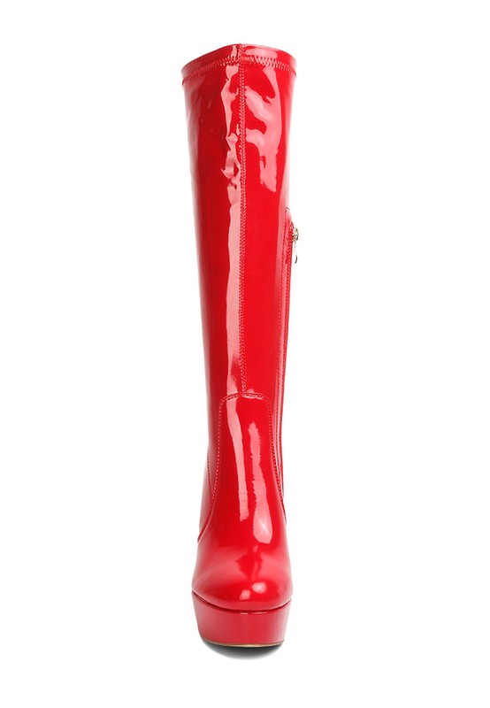 Stiletto Heel Patent Boots