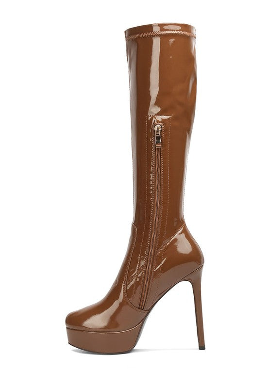 Stiletto Heel Patent Boots