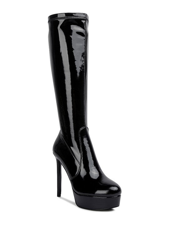 Stiletto Heel Patent Boots