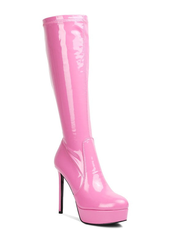 Stiletto Heel Patent Boots