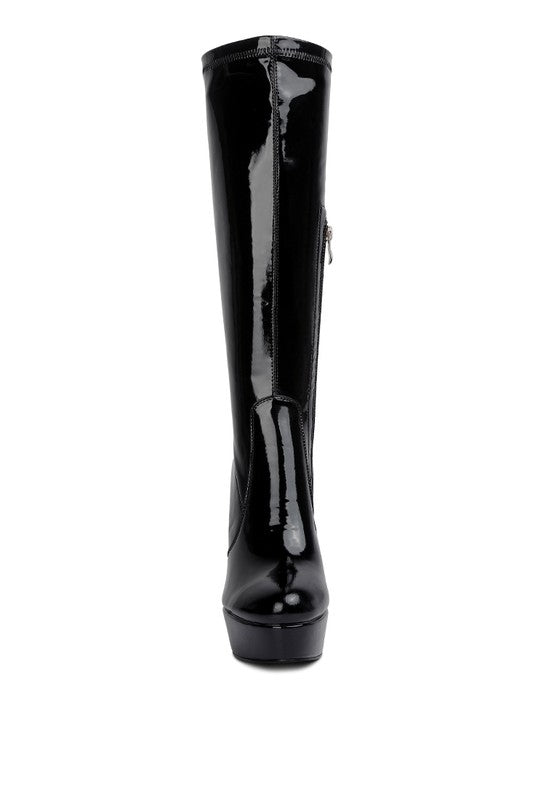 Stiletto Heel Patent Boots