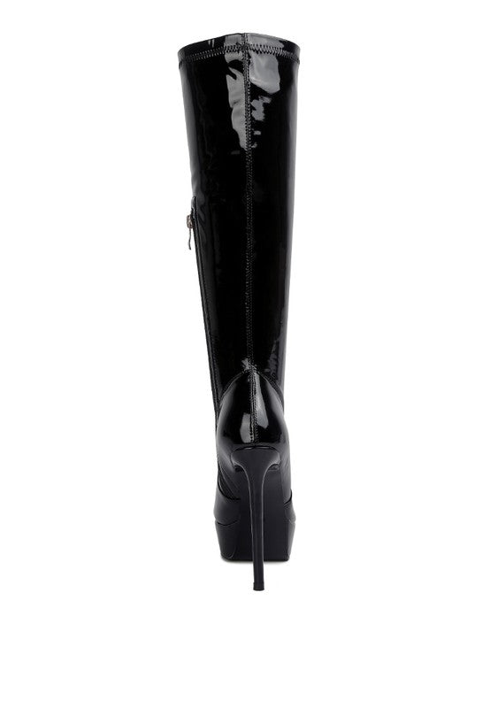 Stiletto Heel Patent Boots