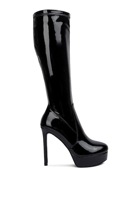 Stiletto Heel Patent Boots