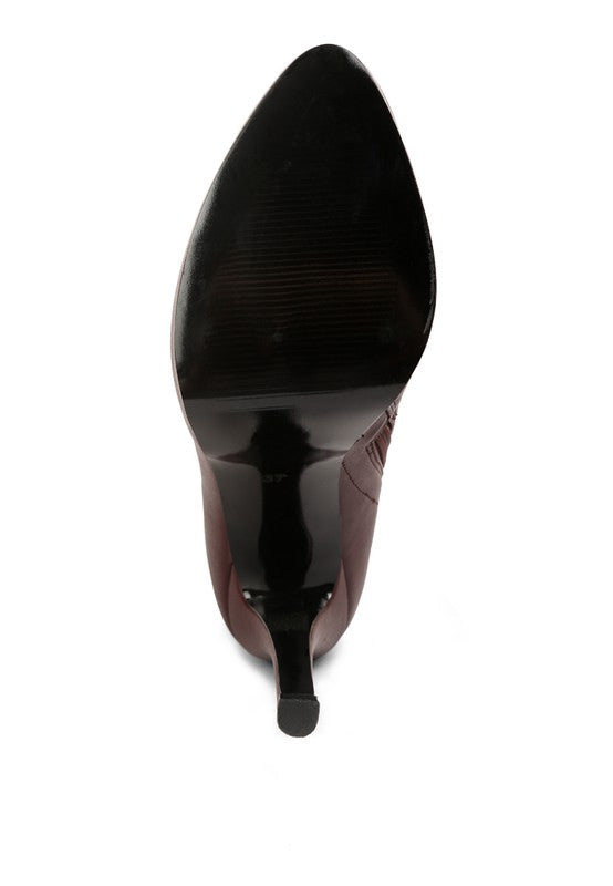 PU High Heel Long Boots