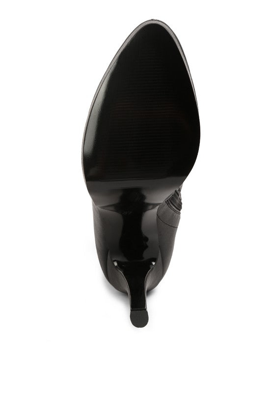 PU High Heel Long Boots