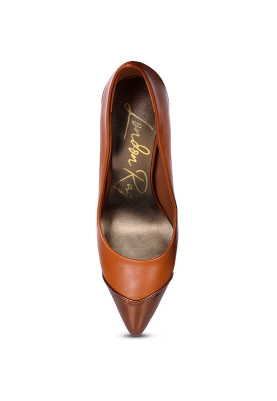 PU Pointed Toe Stiletto Pumps