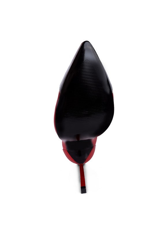 PU Pointed Toe Stiletto Pumps