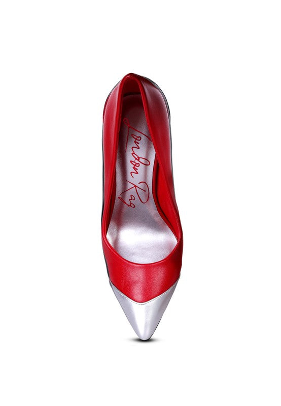 PU Pointed Toe Stiletto Pumps