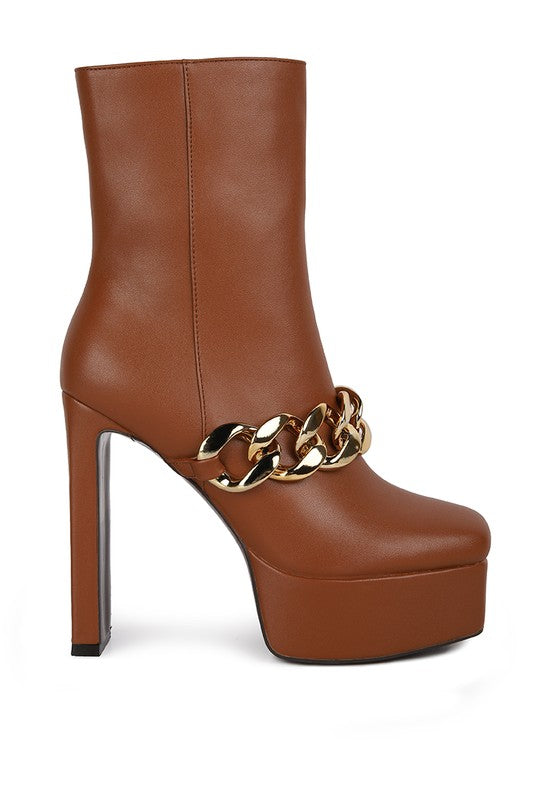 Chunky Chain Ankle Boots